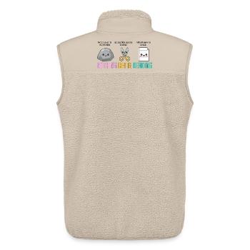 Nothing Beats Reading Book Rock Paper Scissor Cute - Unisex Sherpa Gilet by Stanley/Stella - beige - Back - AI Model Male 178 light (178cm)
