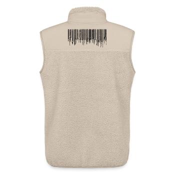 Code-barres - Noir - Veste sans manches sherpa unisexe Stanley/Stella - beige - Dos - AI Model Male 178 light (178cm)