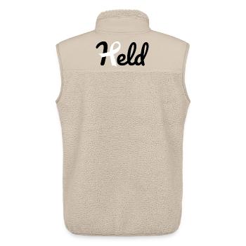 Held Krebs - Unisex Sherpaweste von Stanley/Stella - Beige - Hinten - AI Model Male 178 light (178cm)