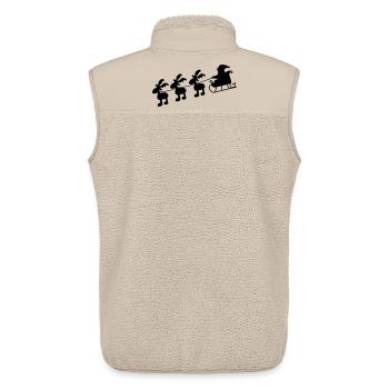 Christmas - Unisex Sherpa Gilet by Stanley/Stella - beige - Back - AI Model Male 178 light (178cm)