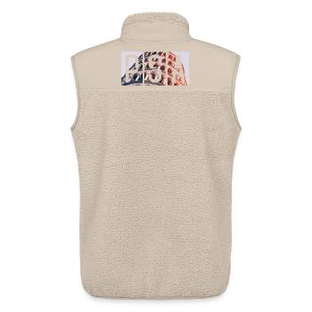 Flughafen Pisa PSA - Unisex Sherpaweste von Stanley/Stella - Beige - Hinten - AI Model Male 178 light (178cm)