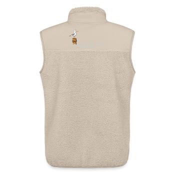 Meer reicht Möwe Wortspiel  - Unisex Sherpaweste von Stanley/Stella - Beige - Hinten - AI Model Male 178 light (178cm)
