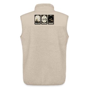 Kaffee Liebhaber Radfahrer Sternenhimmel - Unisex Sherpaweste von Stanley/Stella - Beige - Hinten - AI Model Male 178 light (178cm)