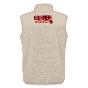 Glühwein Weekend mit Glühwein-Grafik - Unisex Sherpaweste von Stanley/Stella - Beige - Hinten - AI Model Male 178 light (178cm)