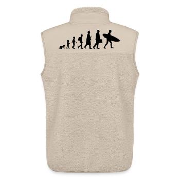 Développement d’un surfeur - Veste sans manches sherpa unisexe Stanley/Stella - beige - Dos - AI Model Male 178 light (178cm)