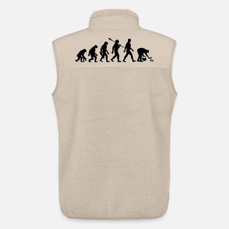 Evolution Pilzsammler, Pilze sammeln - Unisex Sherpaweste von Stanley/Stella - Beige