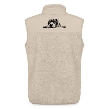 Cocker Spaniel - Veste sans manches sherpa unisexe Stanley/Stella - beige - Dos - AI Model Male 178 light (178cm)