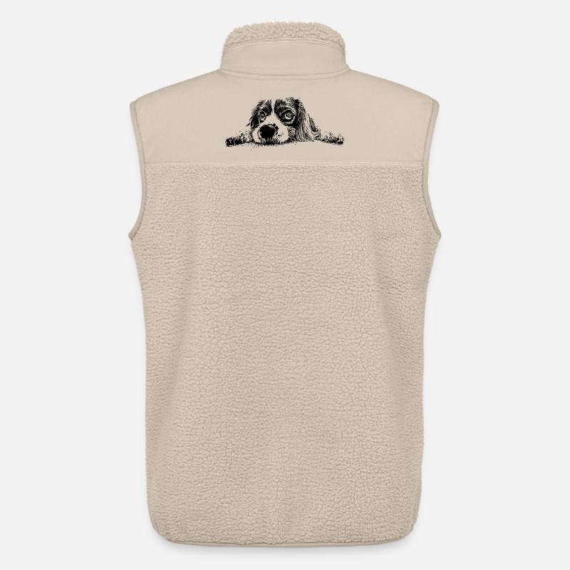 Cocker Spaniel - Veste sans manches sherpa unisexe Stanley/Stella - beige