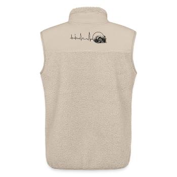 Heartbeat Kraz GDR Camion - Veste sans manches sherpa unisexe Stanley/Stella - beige - Dos - AI Model Male 178 light (178cm)