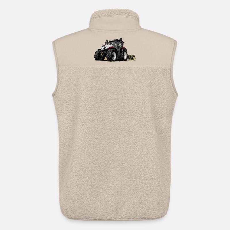 Traktor Steyr 6145 bei der Arbeit - Unisex Sherpaweste von Stanley/Stella - Beige