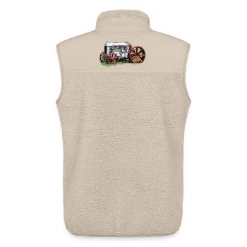 Tractor Fordson Model F - Unisex Sherpa Gilet by Stanley/Stella - beige - Back - AI Model Male 178 light (178cm)