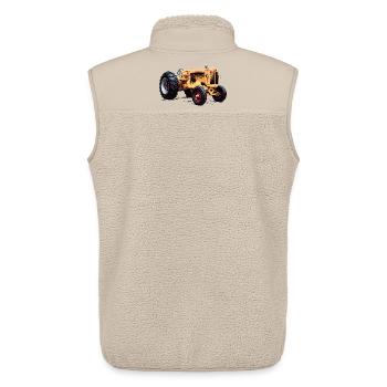Minneapolis Tracteur Série G - Veste sans manches sherpa unisexe Stanley/Stella - beige - Dos - AI Model Male 178 light (178cm)