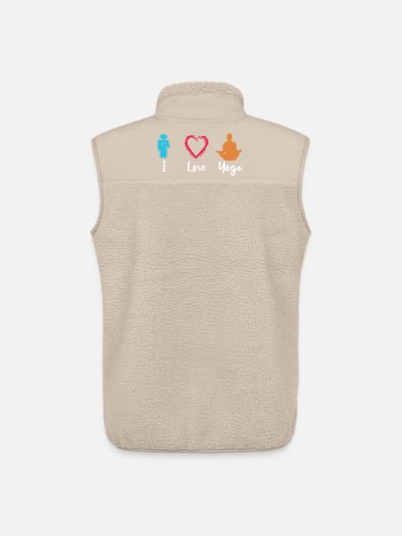 I love yoga - Unisex Sherpa Gilet by Stanley/Stella - beige