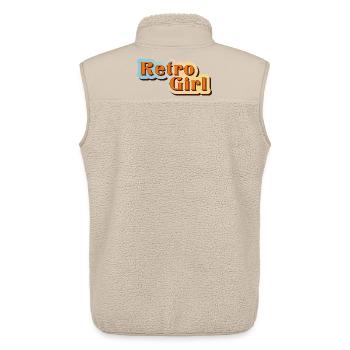 Retro Girl – 70s Vibes & Nostalgie - Unisex Sherpaweste von Stanley/Stella - Beige - Hinten - AI Model Male 178 light (178cm)