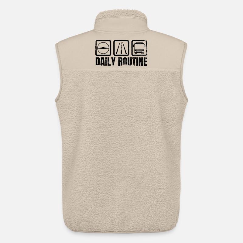 Routine du chauffeur d’autobus - Veste sans manches sherpa unisexe Stanley/Stella - beige