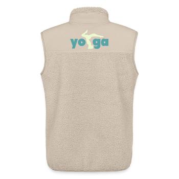 Yoga - Unisex Sherpaweste von Stanley/Stella - Beige - Hinten - AI Model Male 178 light (178cm)