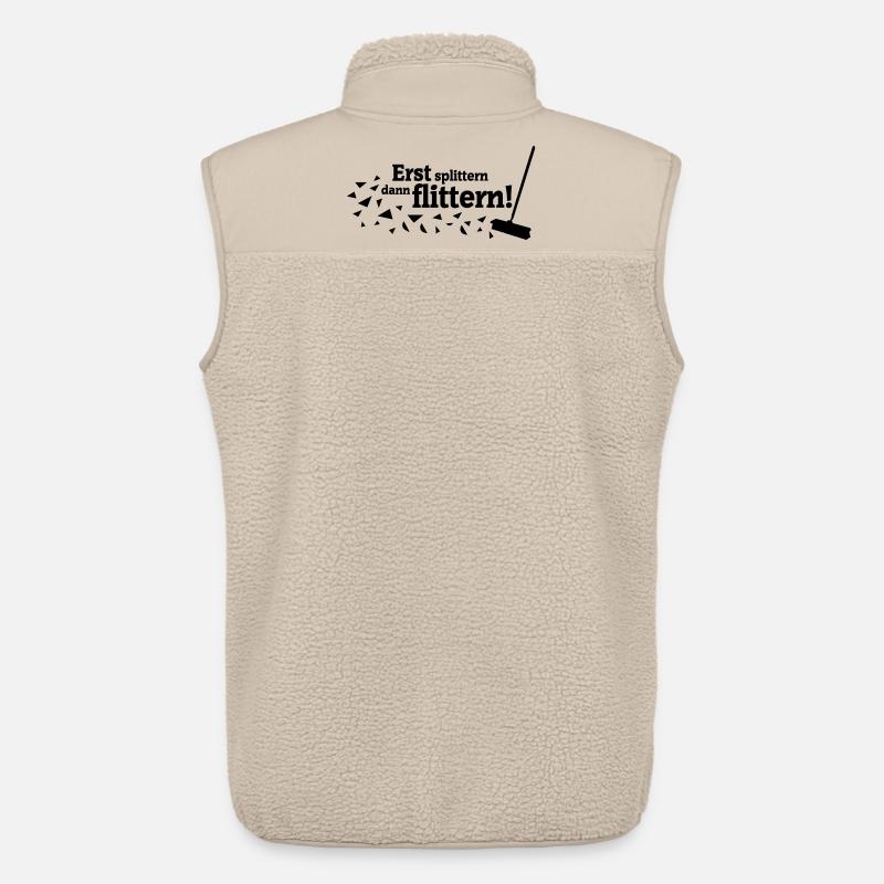 Polterabend Spruch - Unisex Sherpaweste von Stanley/Stella - Beige