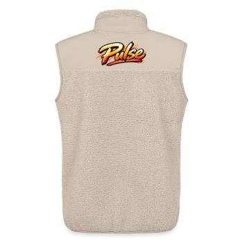 Pulse Graffiti Farbexplosion - Unisex Sherpaweste von Stanley/Stella - Beige - Hinten - AI Model Male 178 light (178cm)