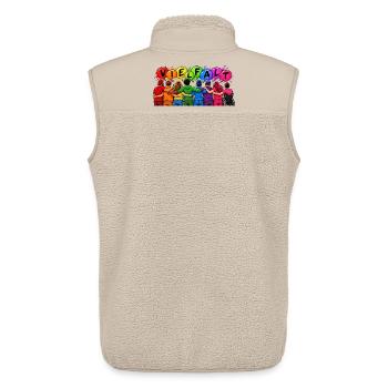 Vielfalt verbindet – Gemeinsam sind wir bunt - Unisex Sherpaweste von Stanley/Stella - Beige - Hinten - AI Model Male 178 light (178cm)