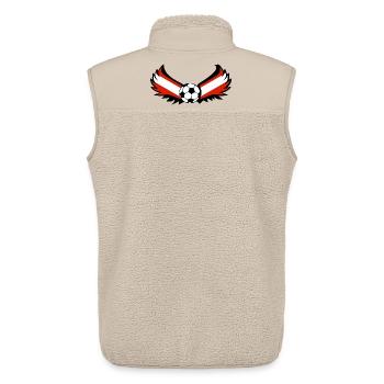 Österreich Fussball - Unisex Sherpaweste von Stanley/Stella - Beige - Hinten - AI Model Male 178 light (178cm)