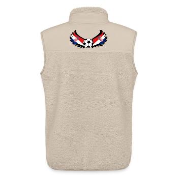 Fussball Kroatien - Unisex Sherpaweste von Stanley/Stella - Beige - Hinten - AI Model Male 178 light (178cm)