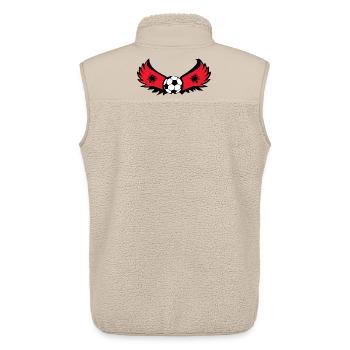 Fussball Albanien - Unisex Sherpaweste von Stanley/Stella - Beige - Hinten - AI Model Male 178 light (178cm)