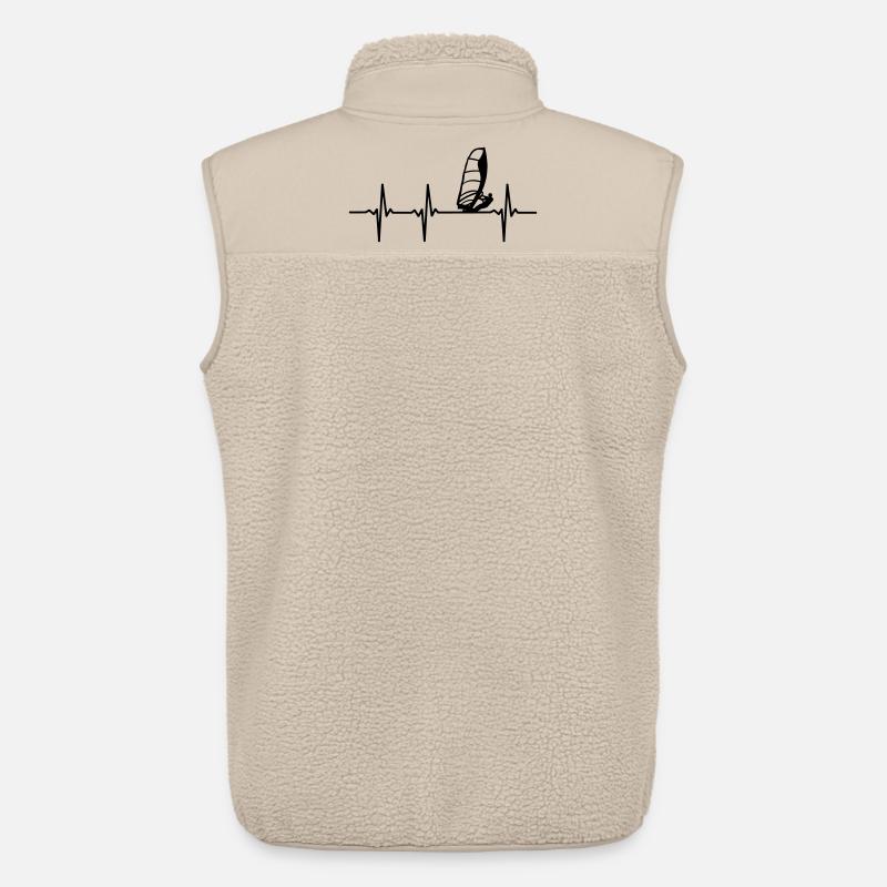 ECG de planches à voile - Veste sans manches sherpa unisexe Stanley/Stella - beige