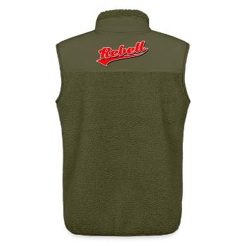 rebel dieb rowdy rebell bandit hustler gang crime - Unisex Sherpa Gilet by Stanley/Stella - khaki - Back - AI Model Male 178 light (178cm)