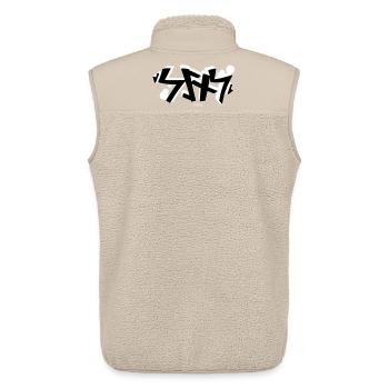Sins rune graffiti - Unisex Sherpa Gilet by Stanley/Stella - beige - Back - AI Model Male 178 light (178cm)
