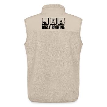 Yogi Daily Routine - Unisex Sherpaweste von Stanley/Stella - Beige - Hinten - AI Model Male 178 light (178cm)
