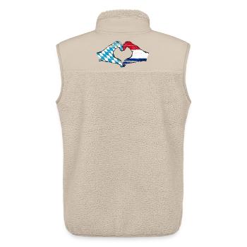 Bavaria Holland Flag Hands Heart Shape Used - Unisex Sherpa Gilet by Stanley/Stella - beige - Back - AI Model Male 178 light (178cm)