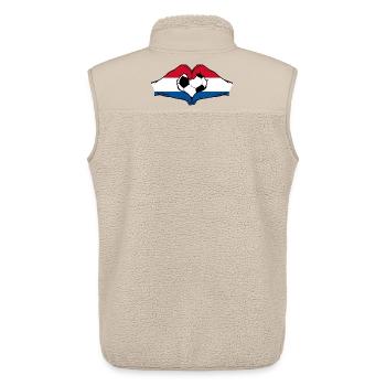 Holland Fußball Flagge Hände Herzform - Unisex Sherpaweste von Stanley/Stella - Beige - Hinten - AI Model Male 178 light (178cm)