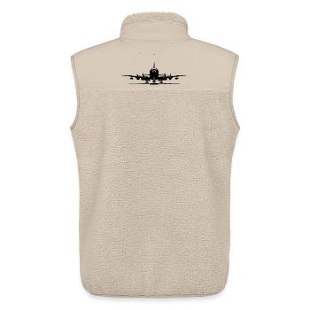 Jet plane - Unisex Sherpa Gilet by Stanley/Stella - beige - Back - AI Model Male 178 light (178cm)