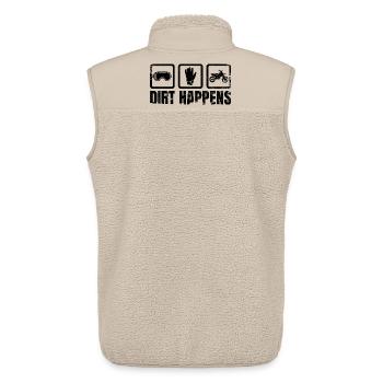 Dreck kommt vor - Unisex Sherpaweste von Stanley/Stella - Beige - Hinten - AI Model Male 178 light (178cm)