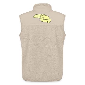 hand_pistole02 - Unisex Sherpaweste von Stanley/Stella - Beige - Hinten - AI Model Male 178 light (178cm)