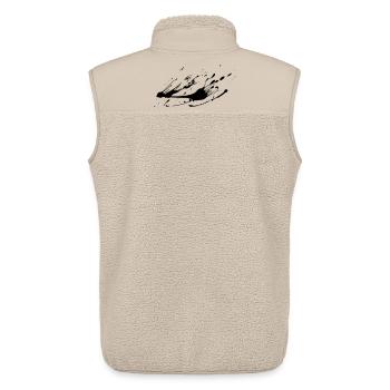 Image d’éclaboussure de peinture # - Veste sans manches sherpa unisexe Stanley/Stella - beige - Dos - AI Model Male 178 light (178cm)