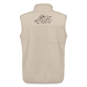 Nageur - Veste sans manches sherpa unisexe Stanley/Stella - beige - Dos - AI Model Male 178 light (178cm)