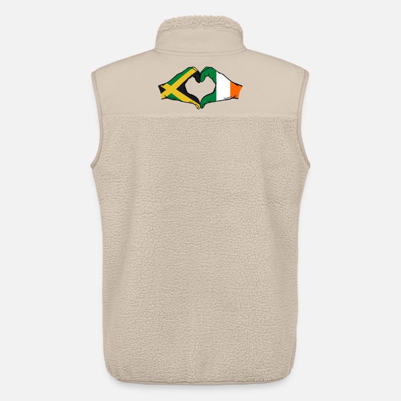 Jamaika Irland Hände Herzform - Unisex Sherpaweste von Stanley/Stella - Beige
