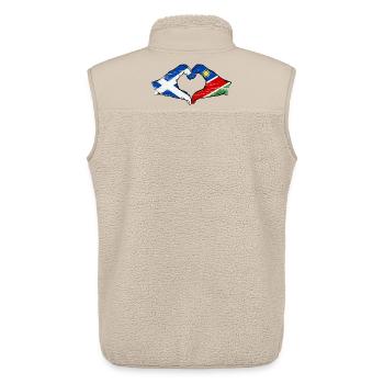 Scotland Namibia Flag Hands Heart Shape used - Unisex Sherpa Gilet by Stanley/Stella - beige - Back - AI Model Male 178 light (178cm)