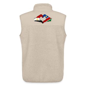 Ägypten_Namibia_Flagge_Haende_Herzform - Unisex Sherpa Gilet by Stanley/Stella - beige - Back - AI Model Male 178 light (178cm)