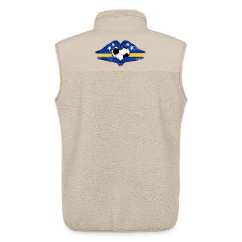 Curacao flag hands heart shape used - Unisex Sherpa Gilet by Stanley/Stella - beige - Back - AI Model Male 178 light (178cm)