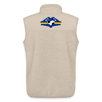 Curacao Flag Hands Heart Shape - Unisex Sherpa Gilet by Stanley/Stella - beige - Back - AI Model Male 178 light (178cm)