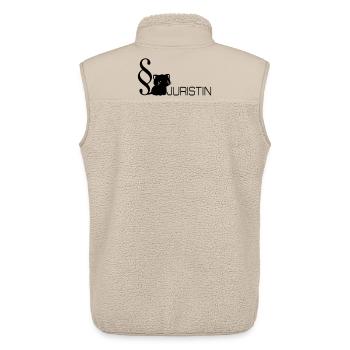 Jura Katze Juristin - Unisex Sherpaweste von Stanley/Stella - Beige - Hinten - AI Model Male 178 light (178cm)