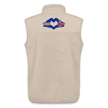 Cape Verde Island Flag Hands Heart Shape - Unisex Sherpa Gilet by Stanley/Stella - beige - Back - AI Model Male 178 light (178cm)