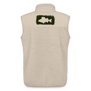 Barsch im Farbstrich - grün - Unisex Sherpaweste von Stanley/Stella - Beige - Hinten - AI Model Male 178 light (178cm)