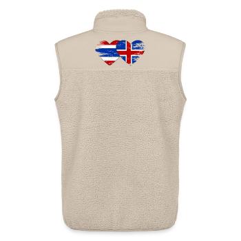Thailand Island Flagge Herzform used - Unisex Sherpaweste von Stanley/Stella - Beige - Hinten - AI Model Male 178 light (178cm)