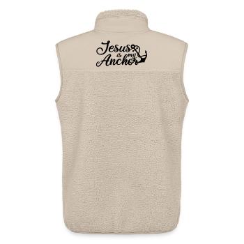 Jesus is my Anchor - Unisex Sherpaweste von Stanley/Stella - Beige - Hinten - AI Model Male 178 light (178cm)