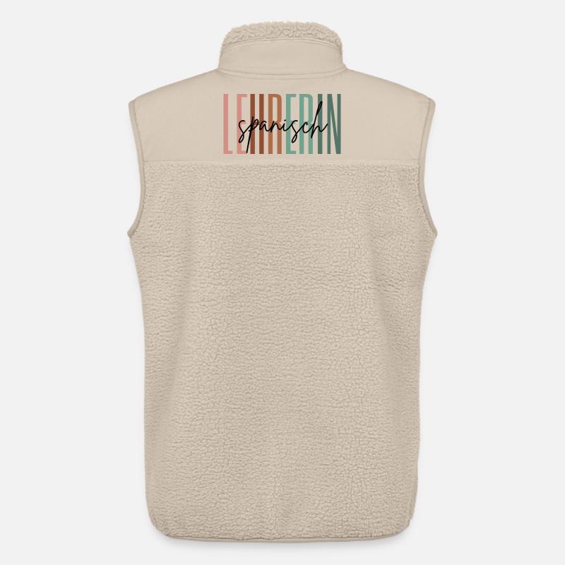 Lehrerin Spanisch Spanischlehrerin Geschenk - Unisex Sherpaweste von Stanley/Stella - Beige