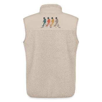 Astronaut Crossing T-Shirt – Space Walk - Unisex Sherpa Gilet by Stanley/Stella - beige - Back - AI Model Male 178 light (178cm)
