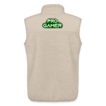 Pro Gamer Design für Esport Skill Wettbewerb - Unisex Sherpaweste von Stanley/Stella - Beige - Hinten - AI Model Male 178 light (178cm)